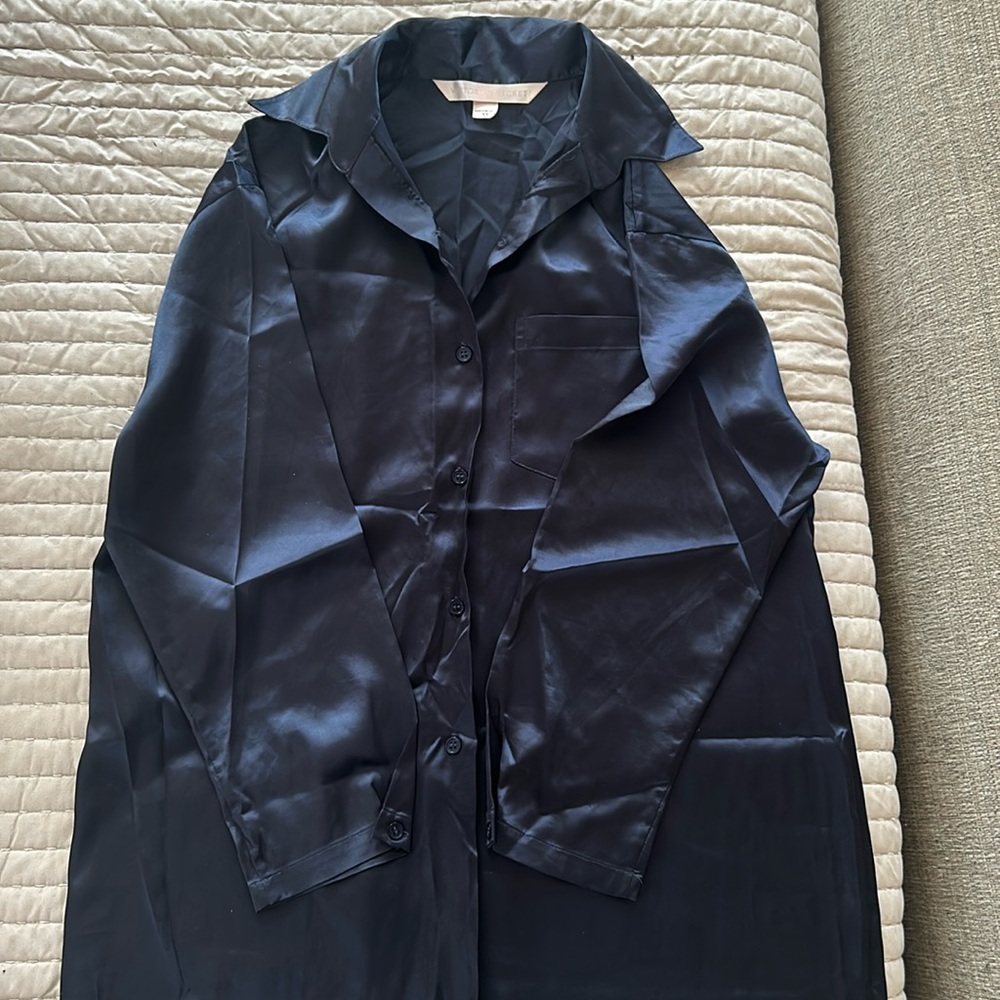 Pajama shirt dress
